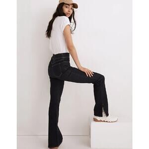 Madewell Pull-On Skinny Split Flare Jeans in Havenley Wash, Sz 29 Dark Denim NEW